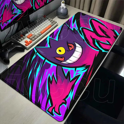 2026 New P-pokemon Gengar Wallpaper Cool Mouse Pad Gaming Large Anime Desk Keyboard Mats Non-slip Rubber Speed E-sports Mousepad