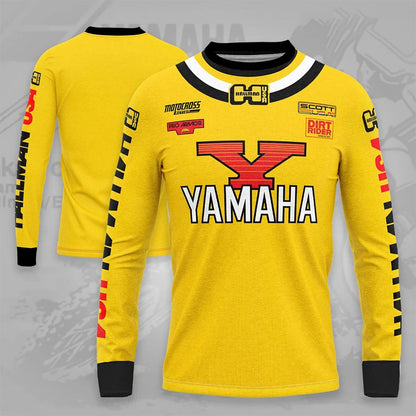 Summer New Arrival Yamaha USA Motocross Long-Sleeved Jersey Men Women Oversized Breathable Quick-Dry Smx 450 Racing T-Shirt