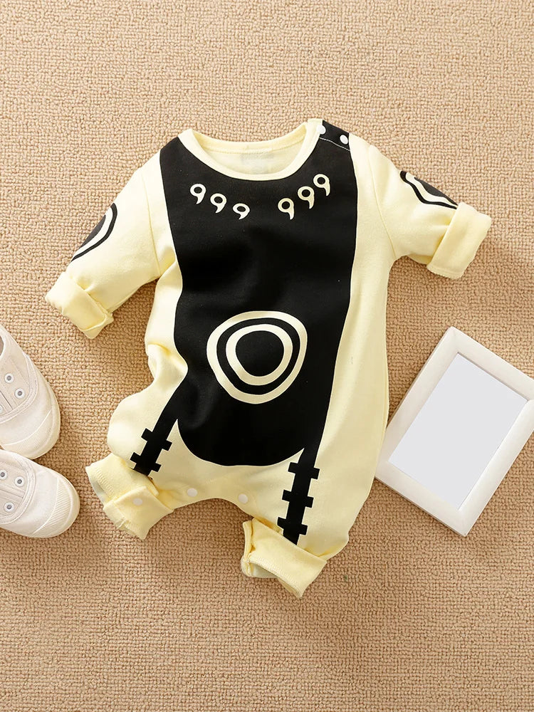 Newborn Baby Anime Cape Style Children Long Sleeve Cotton Bodysuit, Cute Kids Boys Girls Romper