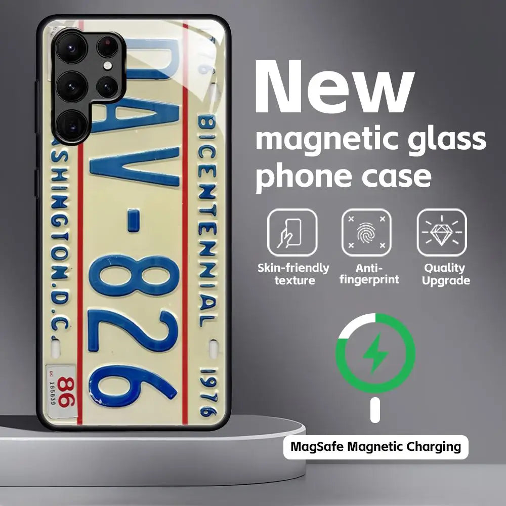 License Plate Magnetic Case for Samsung Galaxy