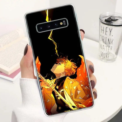 Kimetsu no Yaiba Anime😈Demon😈Slayer Phone Case For Samsung Galaxy S24 S23 S22 S21 Ultra S10 Plus S20 FE S10E S9 S8 + Soft Cover