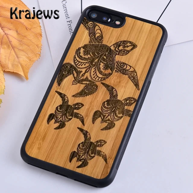 Krajews Natural Bamboo Wood Soft Phone Case Cover For iPhone 16 15 SE2020 14 6 7 8 plus 11 12 13 pro max Plus coque Fundas