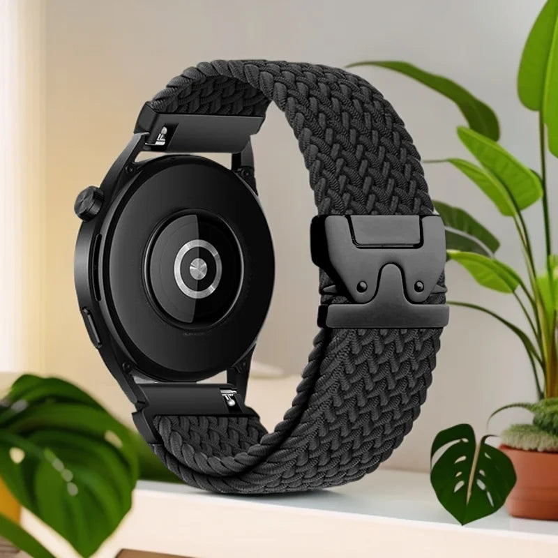 Braided Loop for Fitbit Versa 3/4 Watch Band Parachute Style Buckle Bracelet Correa Elastic Band for Fitbit Versa2/Sense1 2 Band