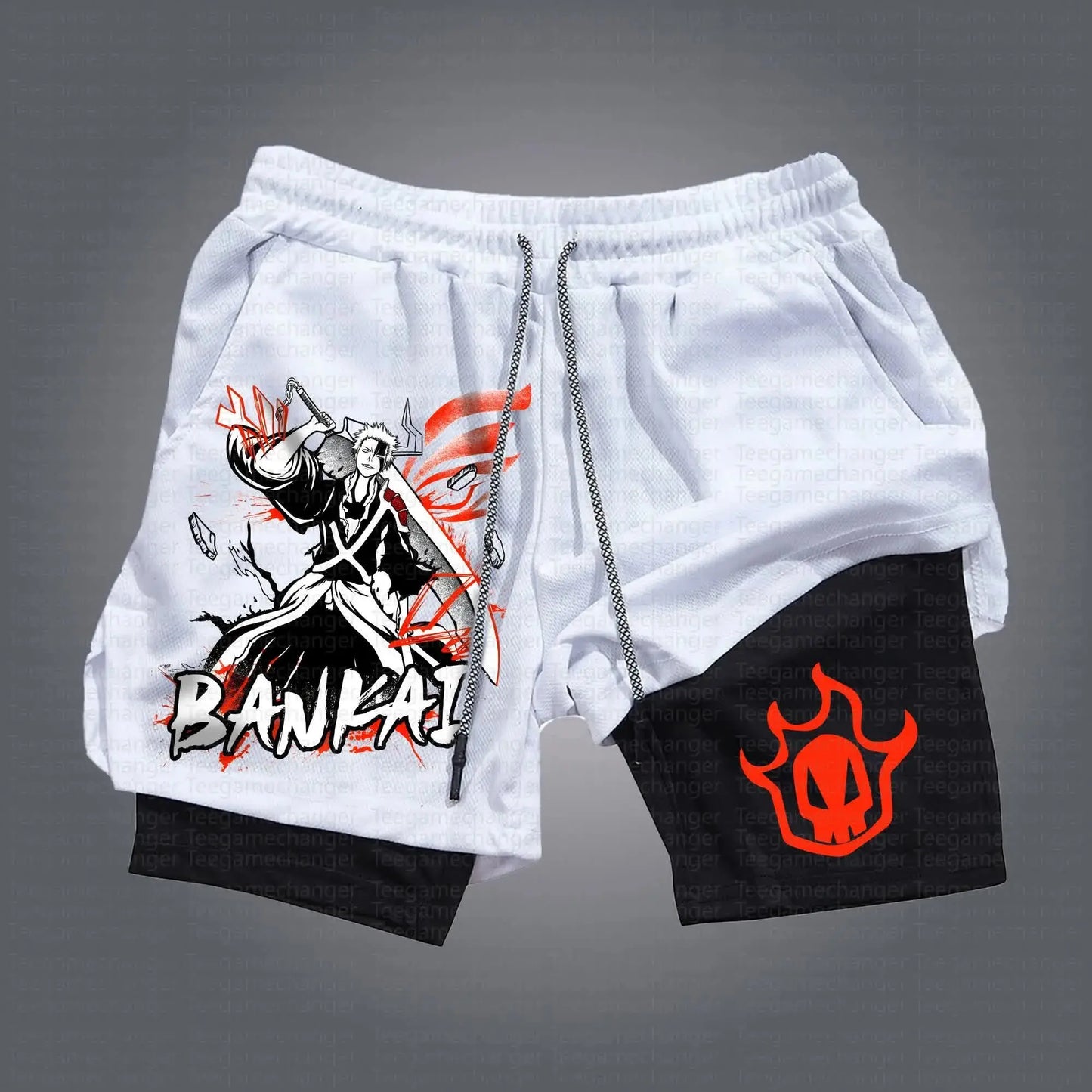 25 Summer Hot-selling New Anime Ghost Annihilation Blade 3D Printing Fake Two-piece Shorts Outdoor Casual Breathable Shorts