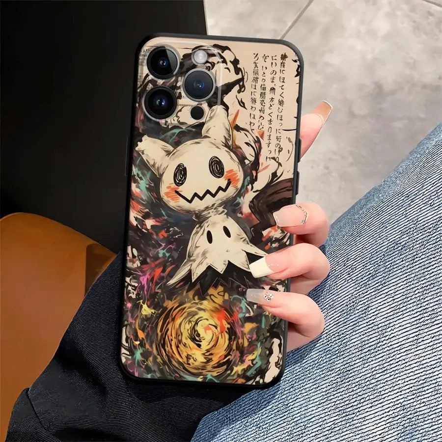 Premium Protective Funda Phone Case – Compatible with Apple iPhone Models XR, XS Max, 7, 8, 11, 12, 13, 14, 15 Pro, 16, 17 Pro Max – Stylish Gengar Pokémon Design