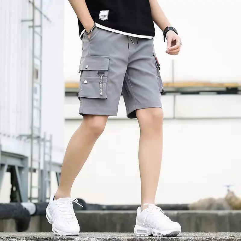 Summer Casual Shorts Men's fashion Instagram burst loose casual trend wearing casual pants in Korea version of the pants