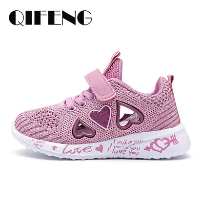 Girls Casual Shoes Light Mesh Sneakers Kids Summer Children Autumn Tenis Cute Sport Cartoon Female Running Sock Footwear 8