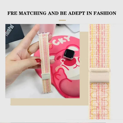 Nylon Band for Apple Watch Band Ultra 2 49mm 44mm 40mm 45mm 41mm 42mm 40mm Bracelet Strap IWatch Ultra Series 9 7 6 5 Se 8