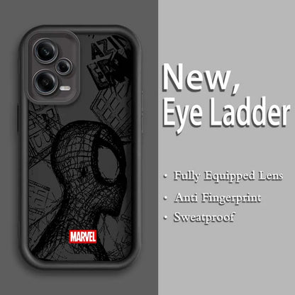 Marvel Groot Spider-Man Art For Xiaomi Redmi Note 14 13 13R 12 12R 11 11E 11T 11S Pro Plus 4G 5G Eye Ladder Soft Phone Case