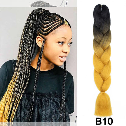 Jumbo Braiding Hair Synthetic Crochet Braids Hair Knotless Braids For Box Braids Senegales Tribal Braids Yaki Hair Extensions