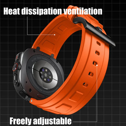 For Galaxy Watch7 Ultra Strap Armor Silicone Strap Waterproof BAND For Sanmsung Galaxy Watch 7Ultra 47mm Sport Strap Wristband