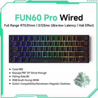 AKKO MonsGeek FUN60 magnetic switch keyboard, ARGB