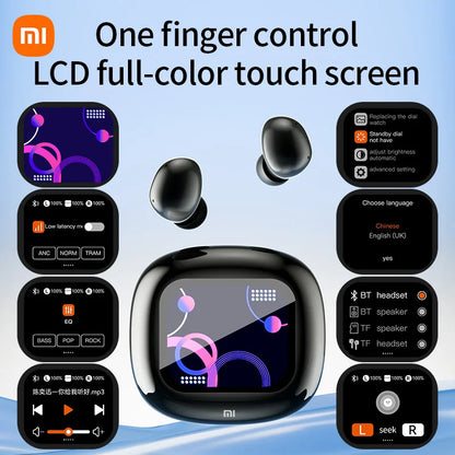 XIAOMI S09 ANC Latest model Wireless Earphones Bluetooth5.4 Touch Screen Headphones Stereo Noise Reduction Earbuds With Mic For Android iOS