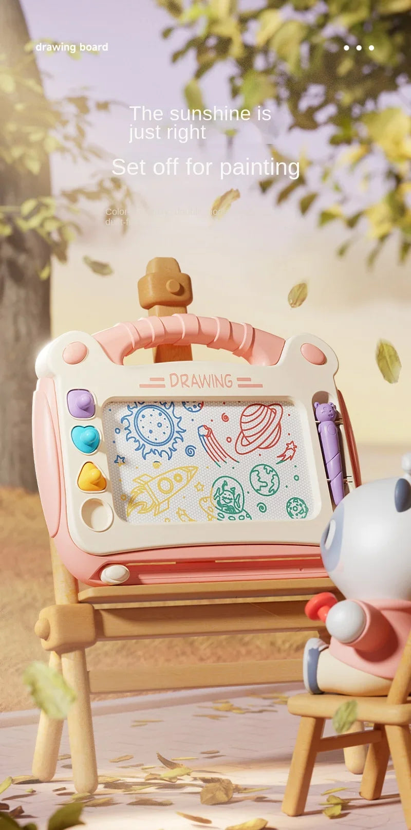 Children Cartoon Drawing Board Baby Puzzle Magnetic Writing Board Toy Graffiti Magnetic Drawing Board Montessori Toy for Kids