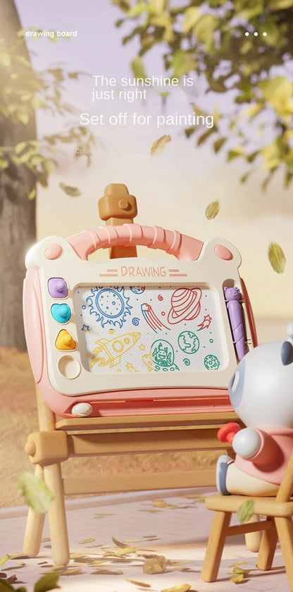 Children Cartoon Drawing Board Baby Puzzle Magnetic Writing Board Toy Graffiti Magnetic Drawing Board Montessori Toy for Kids