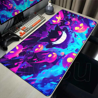 2026 New P-pokemon Gengar Wallpaper Cool Mouse Pad Gaming Large Anime Desk Keyboard Mats Non-slip Rubber Speed E-sports Mousepad