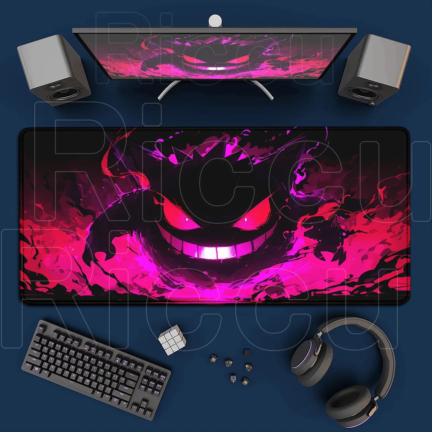 2026 New P-pokemon Gengar Wallpaper Cool Mouse Pad Gaming Large Anime Desk Keyboard Mats Non-slip Rubber Speed E-sports Mousepad