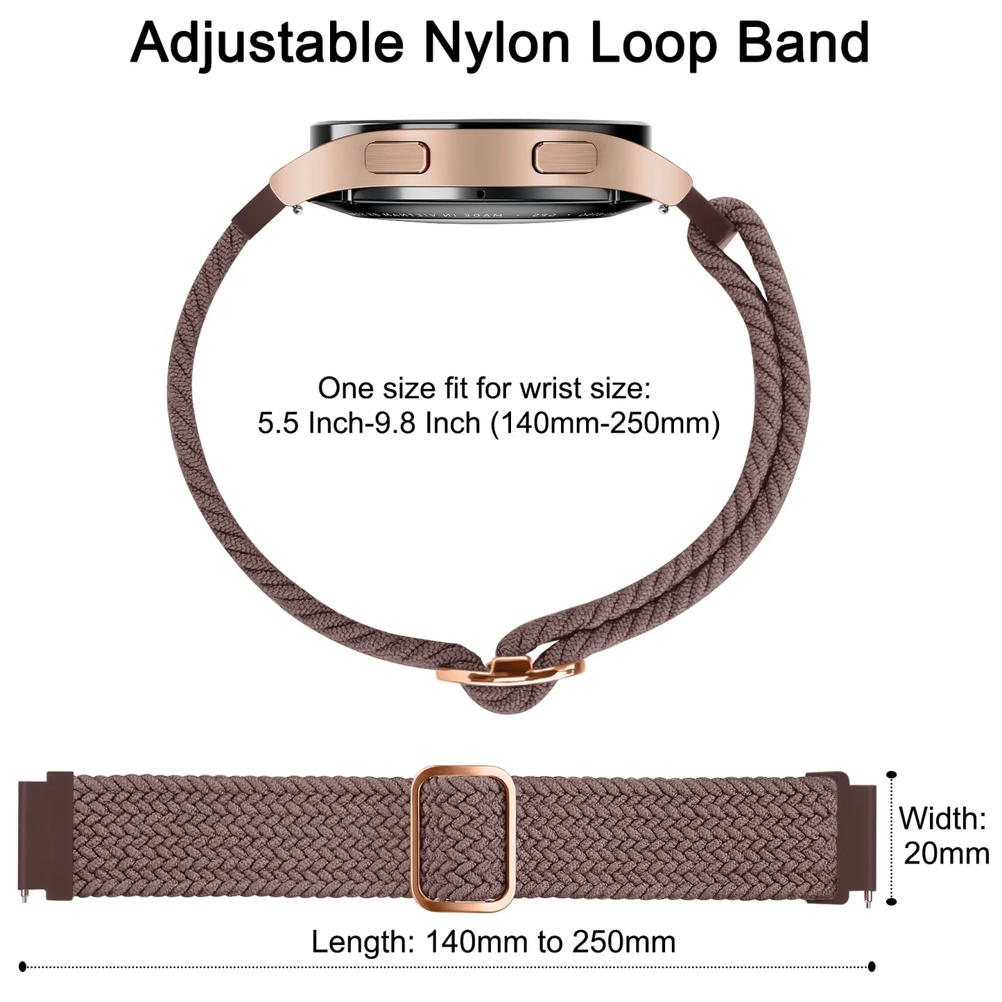 Elastic Braided Band For Amazfit GTS 2 4 Mini/GTR 42mm/GTS 2 3 2e/Bip youth/Bip S Lite/Bip Pace Lite/Bip U/Bip 3 Pro Strap Band