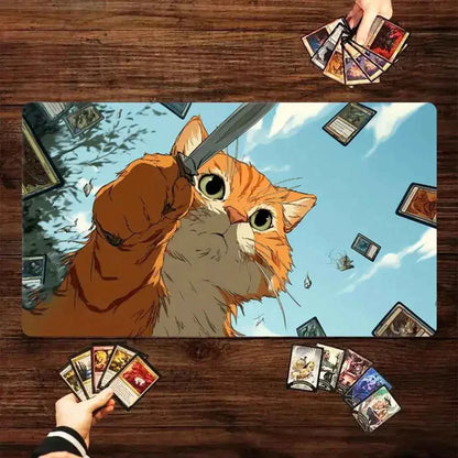 Cut cat Mouse Pad The Magic Gathering Playmat Mousepad for MTG TCG Office Desk Mat for Work Game Mini PC Laptop Cute Rug Carpet