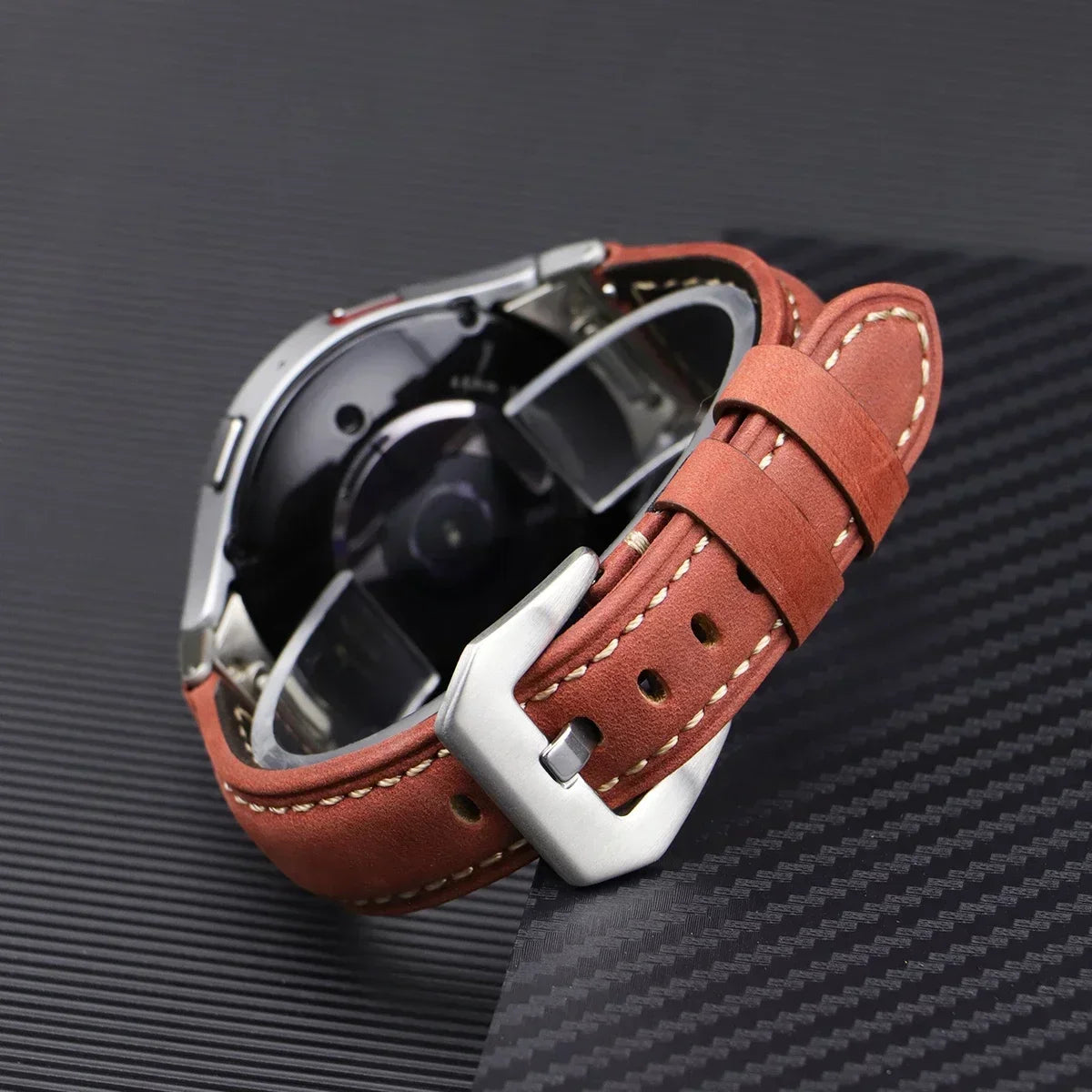 Leather Strap For Samsung Galaxy Watch 6 Classic 47mm 43mm 6/5/4 40mm 44mm Quick Fit Band For Watch 5Pro 45mm Bracelet