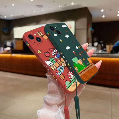 Super mario bross Phone Case For Samsung Galaxy S24 S23 S22 S21 S20 Ultra Plus FE S10 S9 S10E Note 20 ultra 10 9 Plus M-Marioes Cover