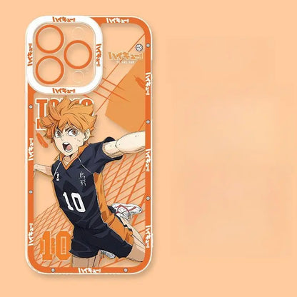 Haikyuu Volleyball Japan Anime Phone Case Transparent Phone Case for IPhone 16 15 14 12 11 Pro Max 13 Mini XR XS X 7 8 Plus SE