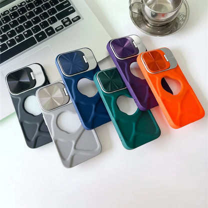 ChicShield Magnetic Case for iPhone 17Air 11 12 13 14 15 16 17 Pro Max Plus - Lens Protection Stand with Magsafe Silicone Cover