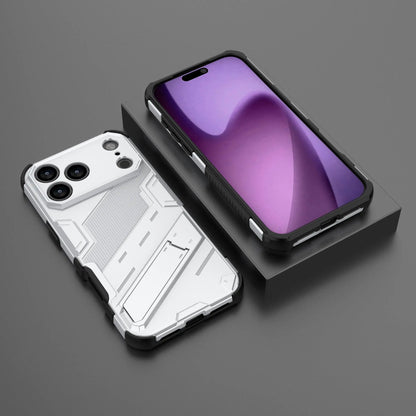 New Solid Armor Cyber Shockproof Phone Case For iPhone 17 Pro Max 17 AIR With Stand Holder Cover Protective Shell