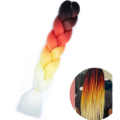 AZQUEEN 24 Inches Jumbo Braiding Hair Synthetic Hair Extensions Afro Ombre Crochet Braid Hair Wholesale For Women