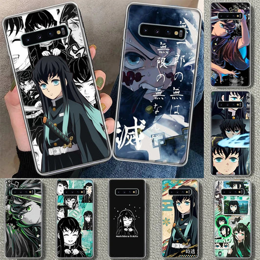 Demon😈Slayer👿Tokitou💙Muichirou💙Phone Case Cover for Samsung Galaxy S20 S21 FE S22 S23 S24 Ultra S10 S10E S9 S8 Plus + Art Gift