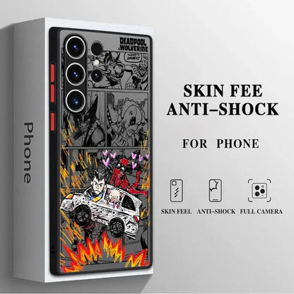 Deadpoollll And Wolverine Matte Phone Case for Samsung Galaxy S24 Ultra S23 S22 S21 Plus S20 FE Note 20 Ultra 10Plus Cover