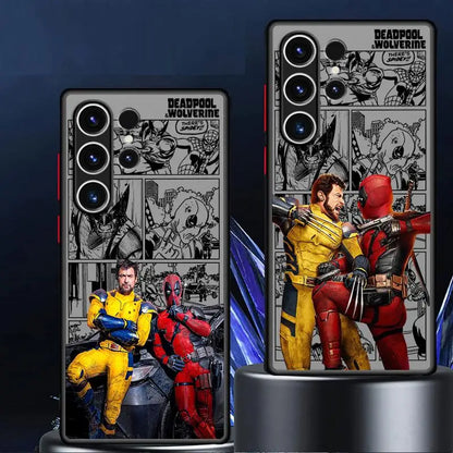 Deadpoolll And Wolverineee Cover Matte Phone Case for Samsung Galaxy S24 Ultra S23 S22 S21 Plus S20 FE Note 20 Ultra 10Plus