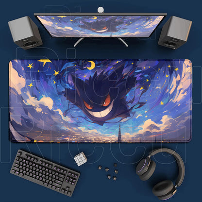 2026 New P-pokemon Gengar Wallpaper Cool Mouse Pad Gaming Large Anime Desk Keyboard Mats Non-slip Rubber Speed E-sports Mousepad