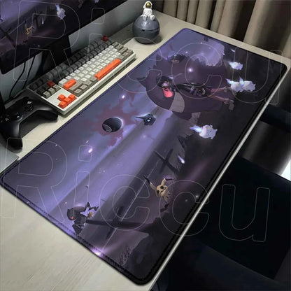 2026 New P-pokemon Gengar Wallpaper Cool Mouse Pad Gaming Large Anime Desk Keyboard Mats Non-slip Rubber Speed E-sports Mousepad