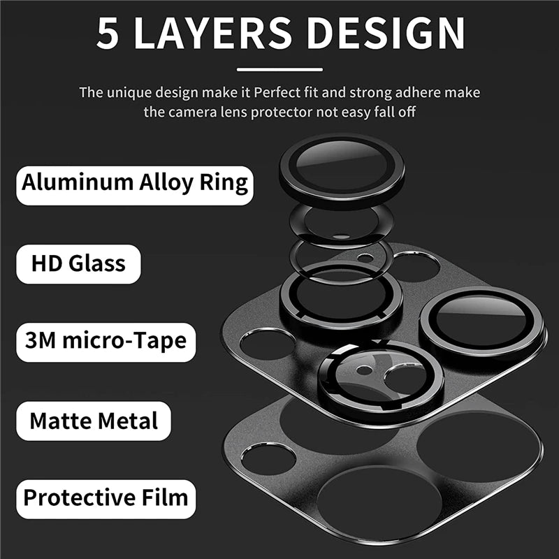 Metal Camera Lens Glass Protector for IPhone 14 13 15 Pro Max 12 Mini 14 Plus 14Pro 13Pro 15Pro i15 Glass Lens Cover Accessories