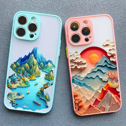 Printing Landscape Phone case For iPhone 15 14 7 8 Plus XS X XR 14 13