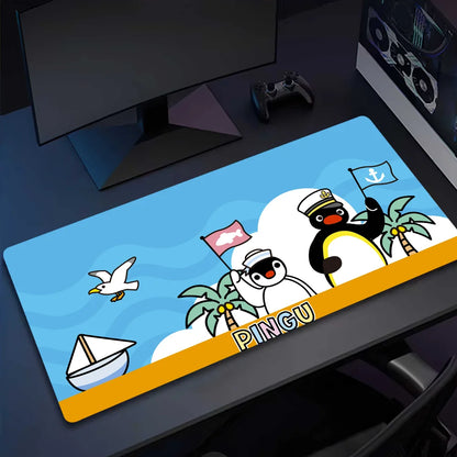 Mousepads Penguin Pingu Mat Non-slip Lockedge Office Student Gaming Thickened Large Writing Pad Cushion Mouse Pad