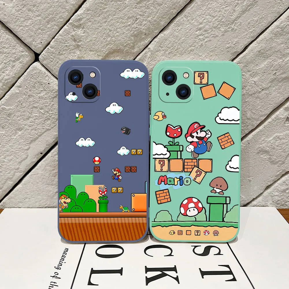 Super mario bross Phone Case For Samsung Galaxy S24 S23 S22 S21 S20 Ultra Plus FE S10 S9 S10E Note 20 ultra 10 9 Plus M-Marioes Cover