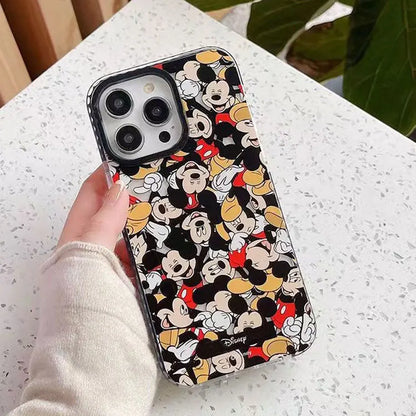 Mickey Minnie Mouse Full Screen Phone Case For iPhone 14 12 13 11 15 Pro Max XR XS MAX 7 8 Plus Mini Y2K Cartoon Cover