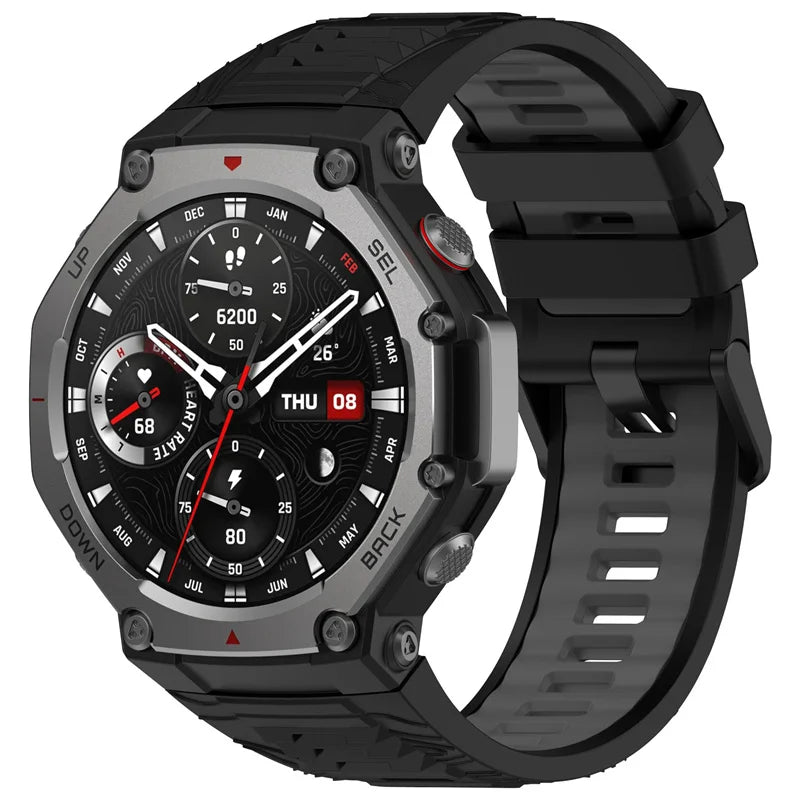 Silicone Strap For Amazfit T-rex 3 Smart Watch WristBand Sport Band For Huami Amazfit T-rex 3 Bracelet Accessories Correa