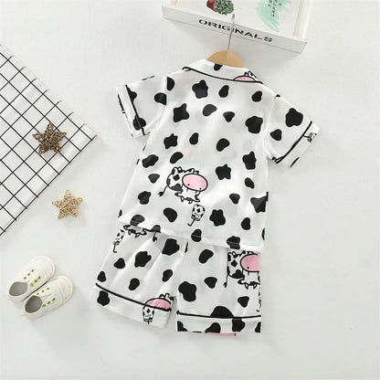New Summer Baby Clothes Suit Infant Pajamas Children Girls Sleepwear Shirt Shorts 2Pcs/Sets Kids Clothing Toddler Casual Costume