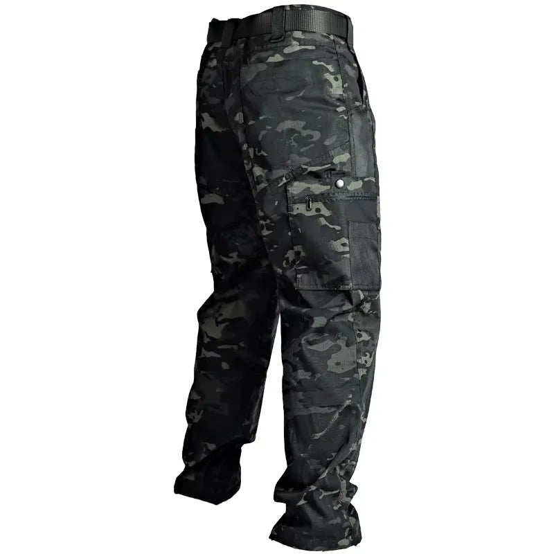 Wear Resistant Work Pant Man Multi-pocket Straight Cargo Trousers Outdoor Jogging Tactical Pants Spring Autumn Casual Trousers