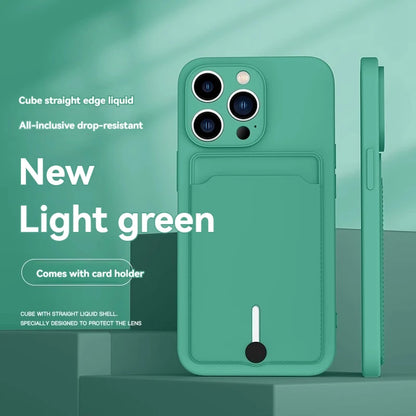 mobile phone case card slot  for iphone 16 15 14 13 12 11 pro max mini plus silicone  soft tpu Credit card  bag cover case