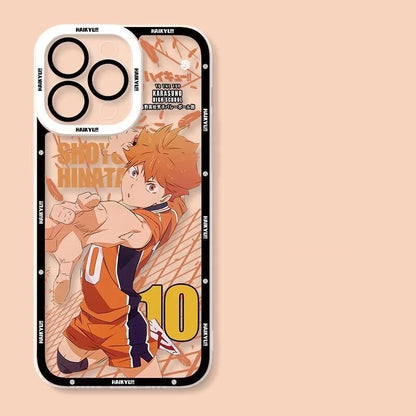 Haikyuu Volleyball Japan Anime Phone Case Transparent Phone Case for IPhone 16 15 14 12 11 Pro Max 13 Mini XR XS X 7 8 Plus SE