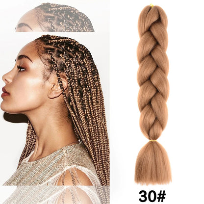 Jumbo Braiding Hair Synthetic Crochet Braids Hair Knotless Braids For Box Braids Senegales Tribal Braids Yaki Hair Extensions