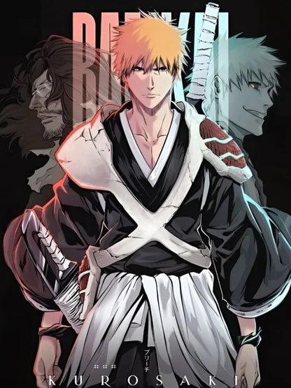 BLEACH DIY Diamond Painting Kurosaki Ichigo Zaraki Kenpachi Poster Hand Diamond Embroidery Home Room Decor Kids DIY