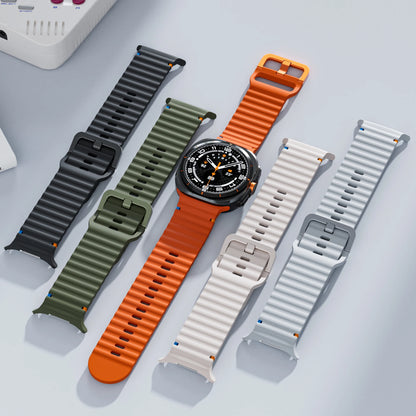 Original Strap for Samsung Galaxy Watch ultra strap 47mm Silicone Bracelet Galaxy Watch 5 pro/4/6 Classic/7 44mm 40mm 43 46 band