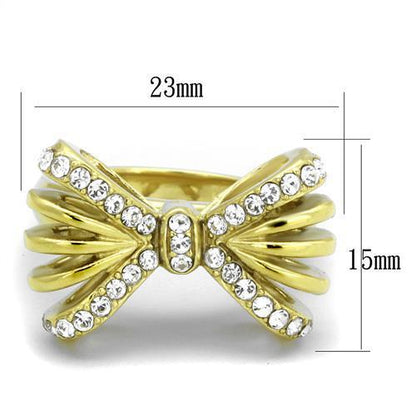 Gold(Ion Plating) Stainless Steel Ring with Top Grade