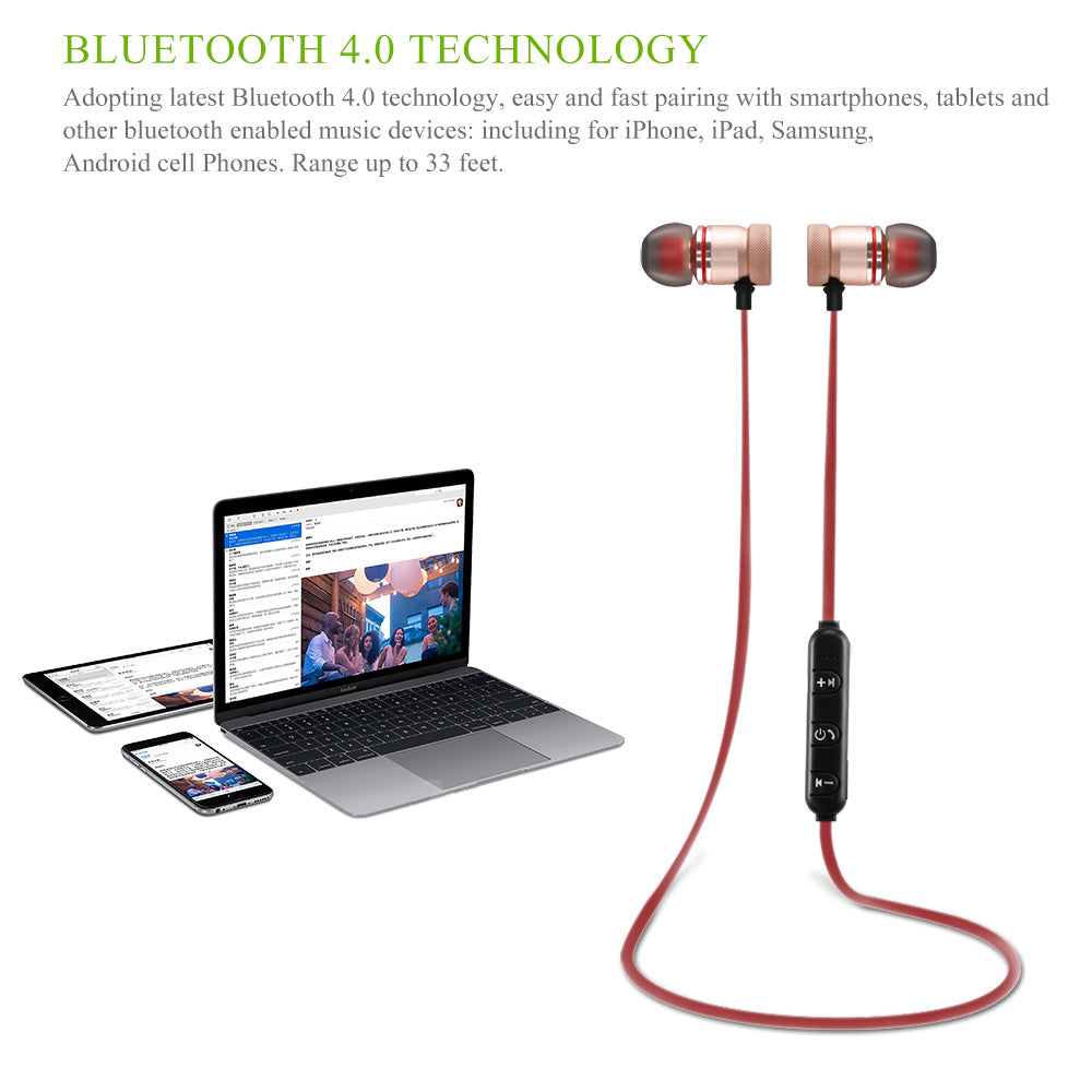 Auriculares inalámbricos Bluetooth 4.0 Auriculares deportivos