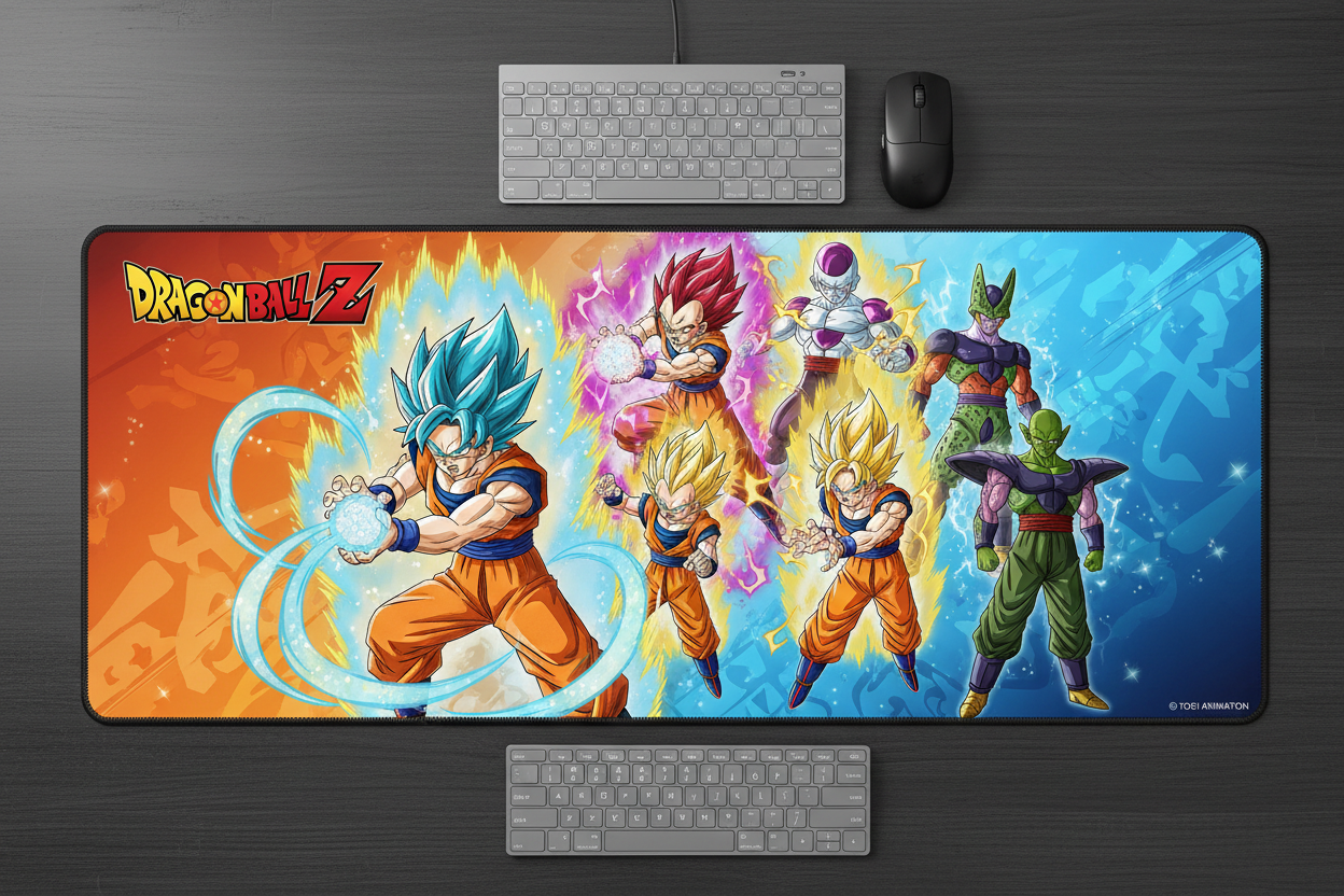 Dragon ball z animation design mouse pad with professional background